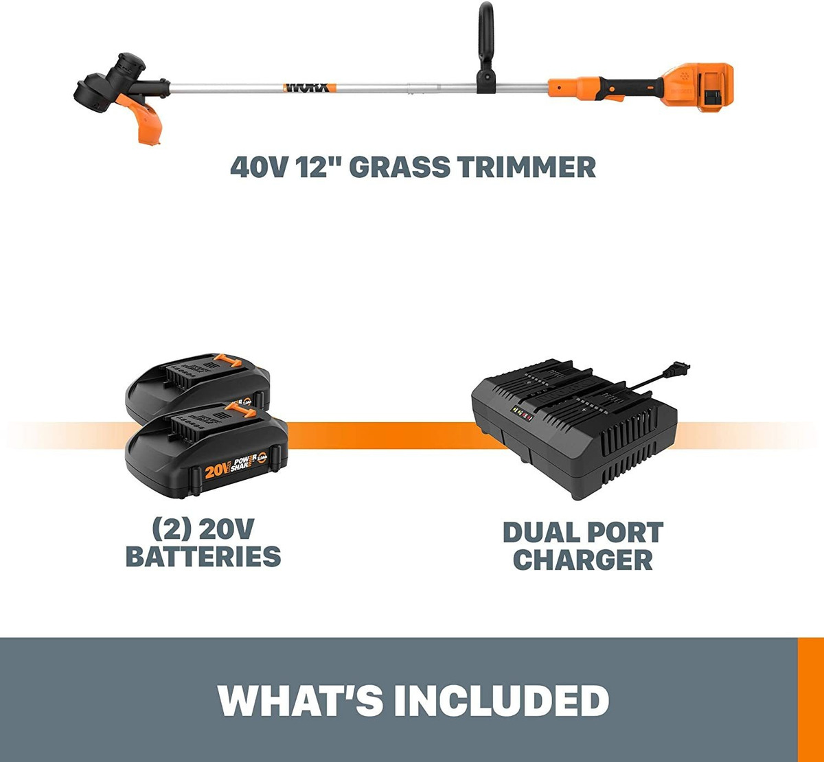 Worx Wg183 40v 13 Cortacésped Inalámbrico