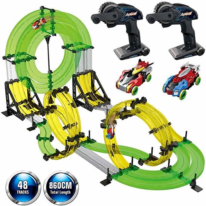 Remoking Race Track Rail Rc Car Toys 338,6 En La Ranura Cons