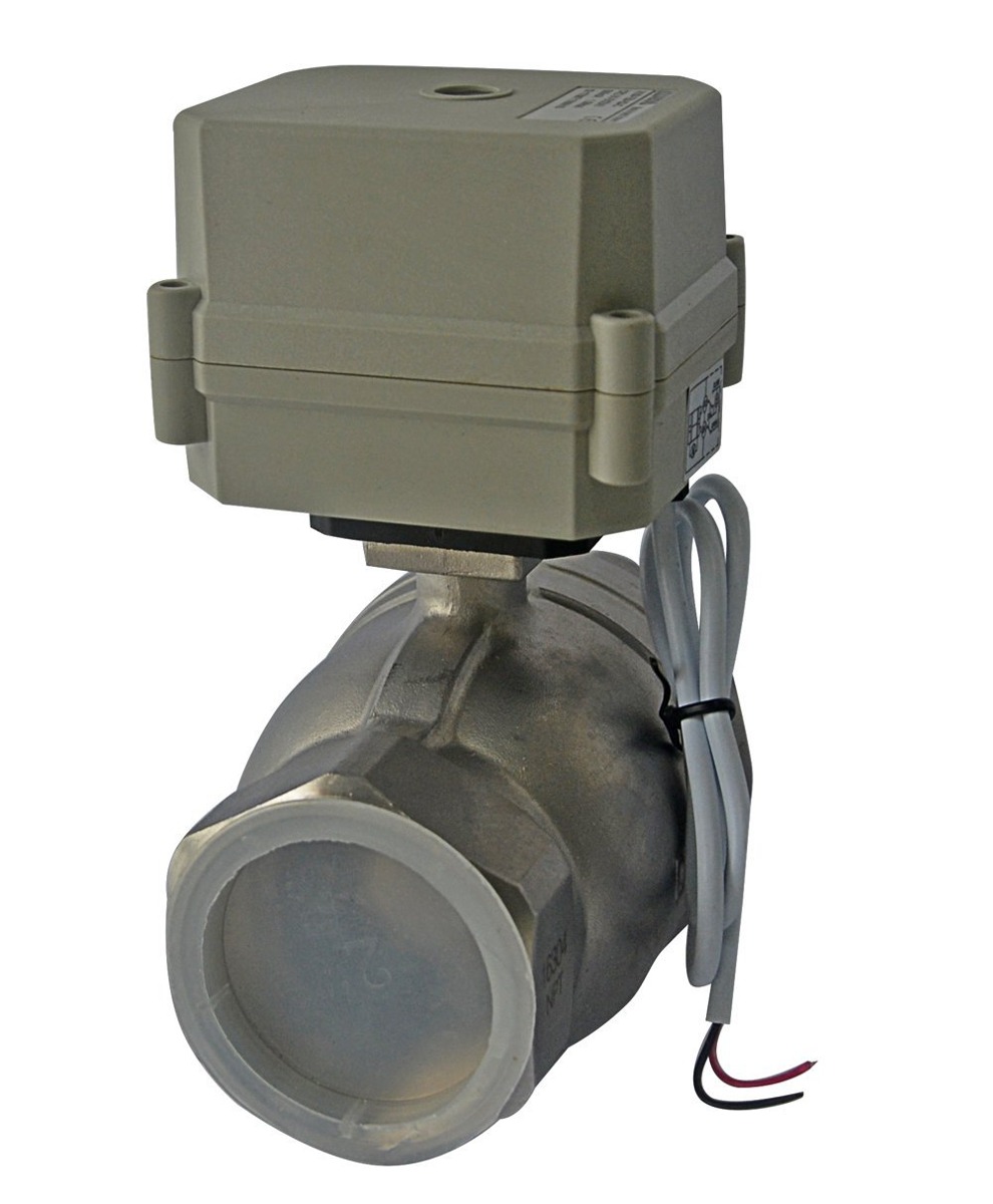 Bokywox Npt 2 '' Motorizado Válvula De Bola De Dc24v, Válvul