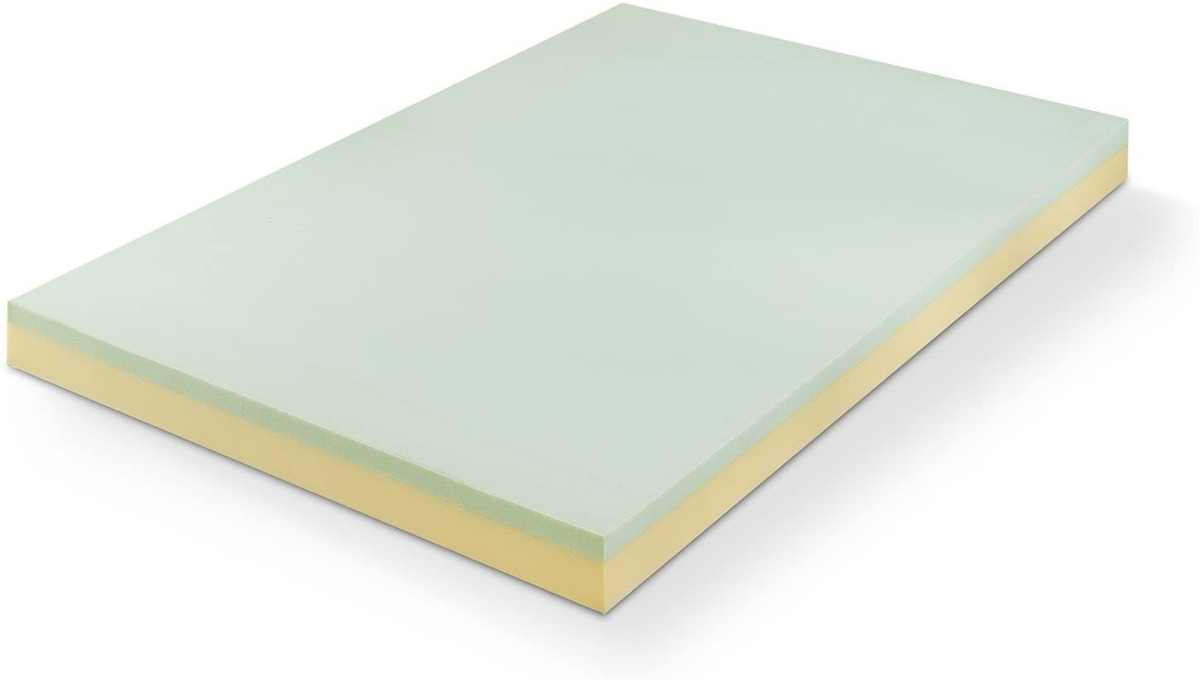 Zinus - Colchón De Espuma Viscoelástica De Té, Color Verde,