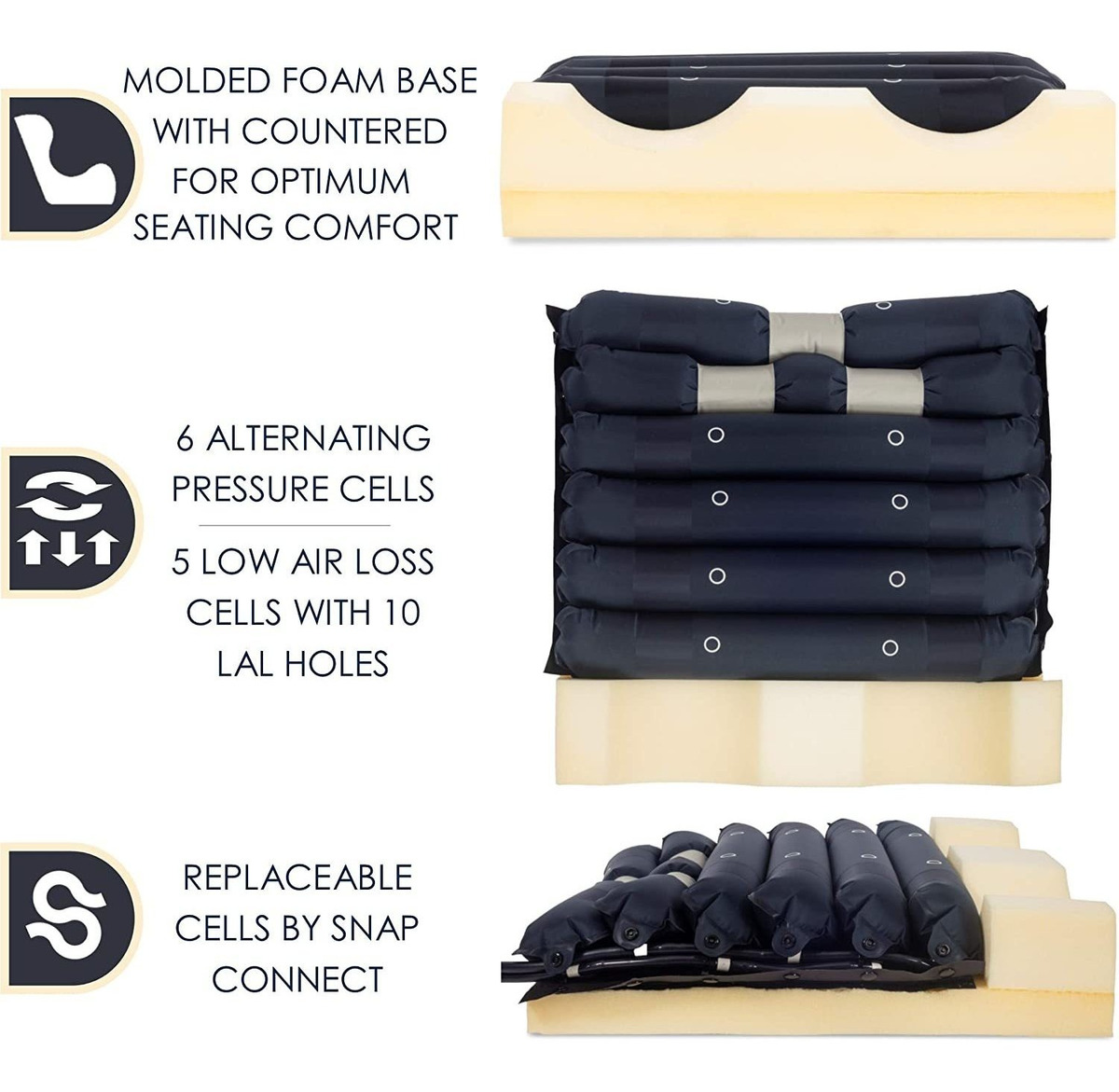 Cojín De Asiento De Silla De Ruedas De Presión Alterna De Pé