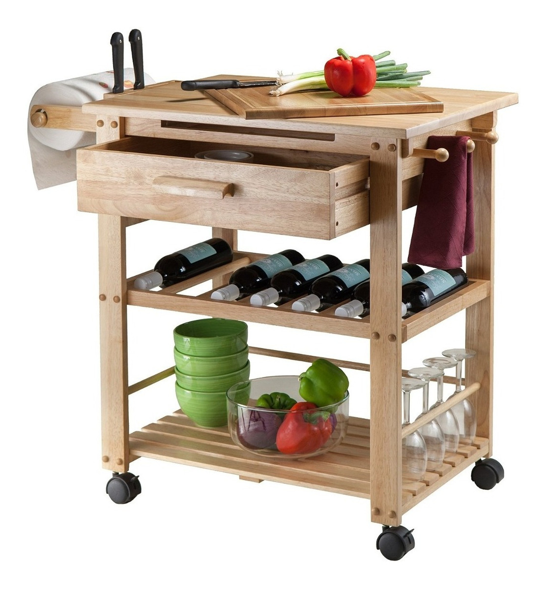 Winsome Wood Finlandia Carro De Cocina