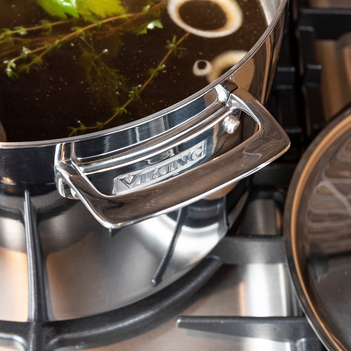 Viking - Olla De Acero Inoxidable De 3 Capas, 12 Cuartos De