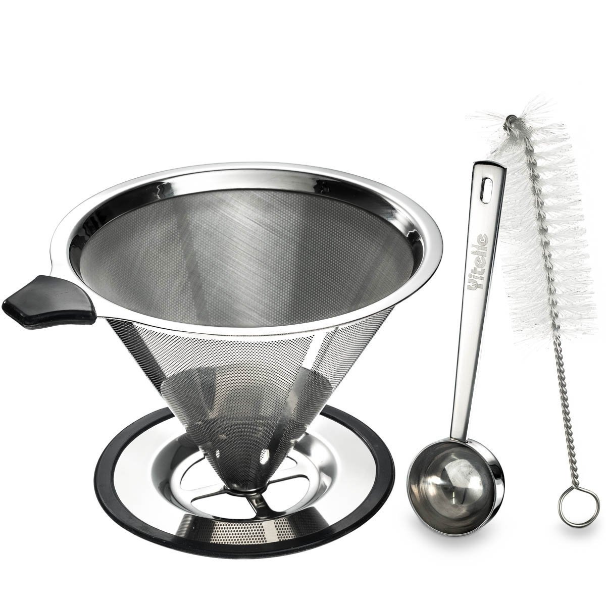 Yitelle Acero Inoxidable Verter Sobre Café Cono Gotero Con P