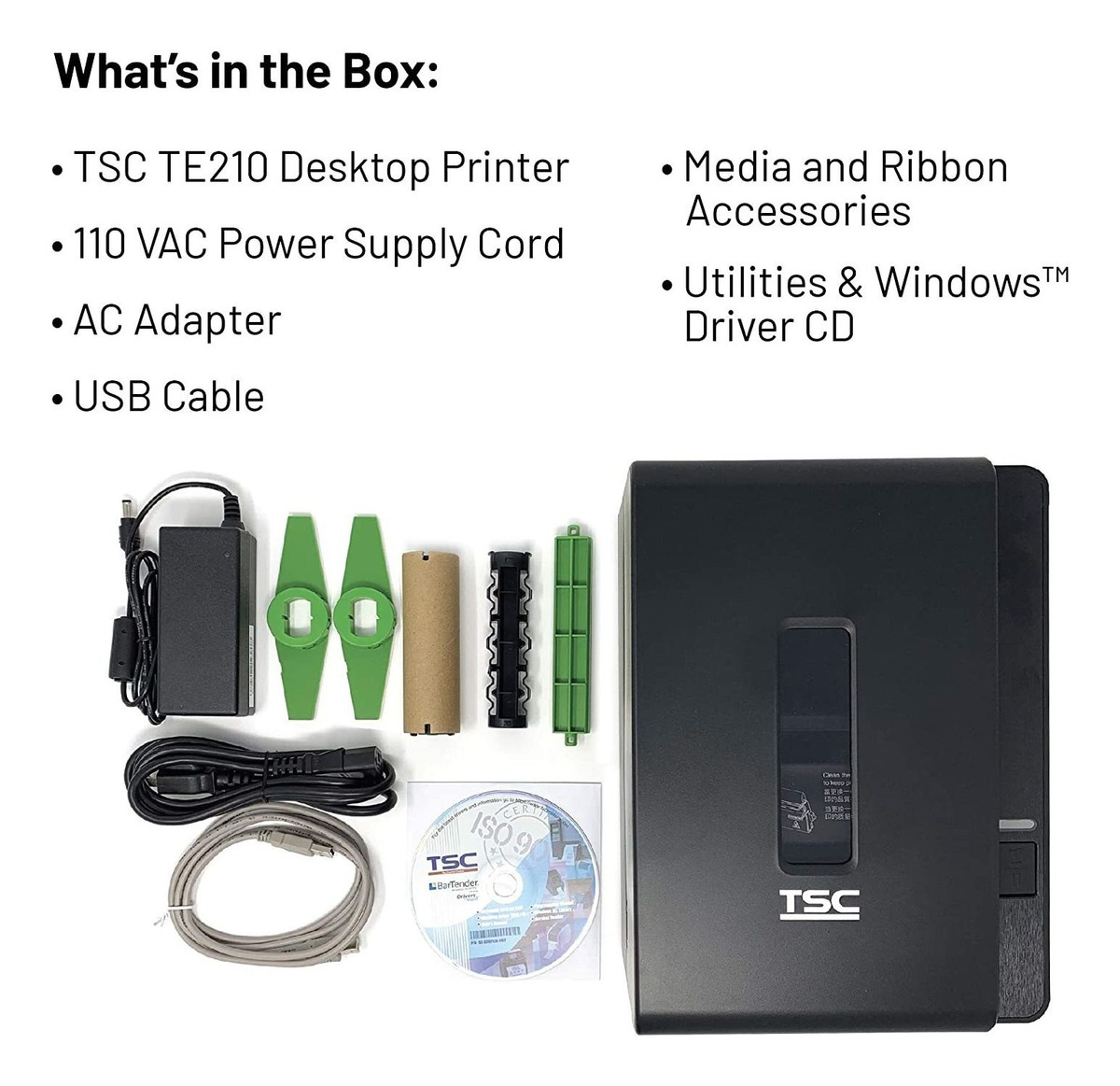 Tsc - B08gbf6x5y Te210 Impresora De Código De Barras De Etiq