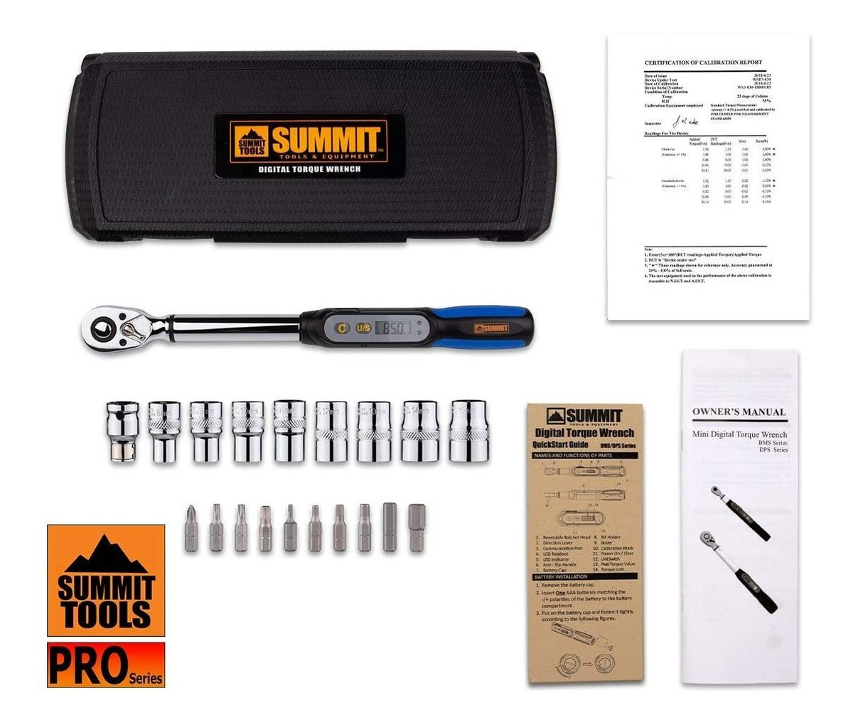 Summit Tools - Llave Dinamométrica Digital De 3/8 Pulgadas,