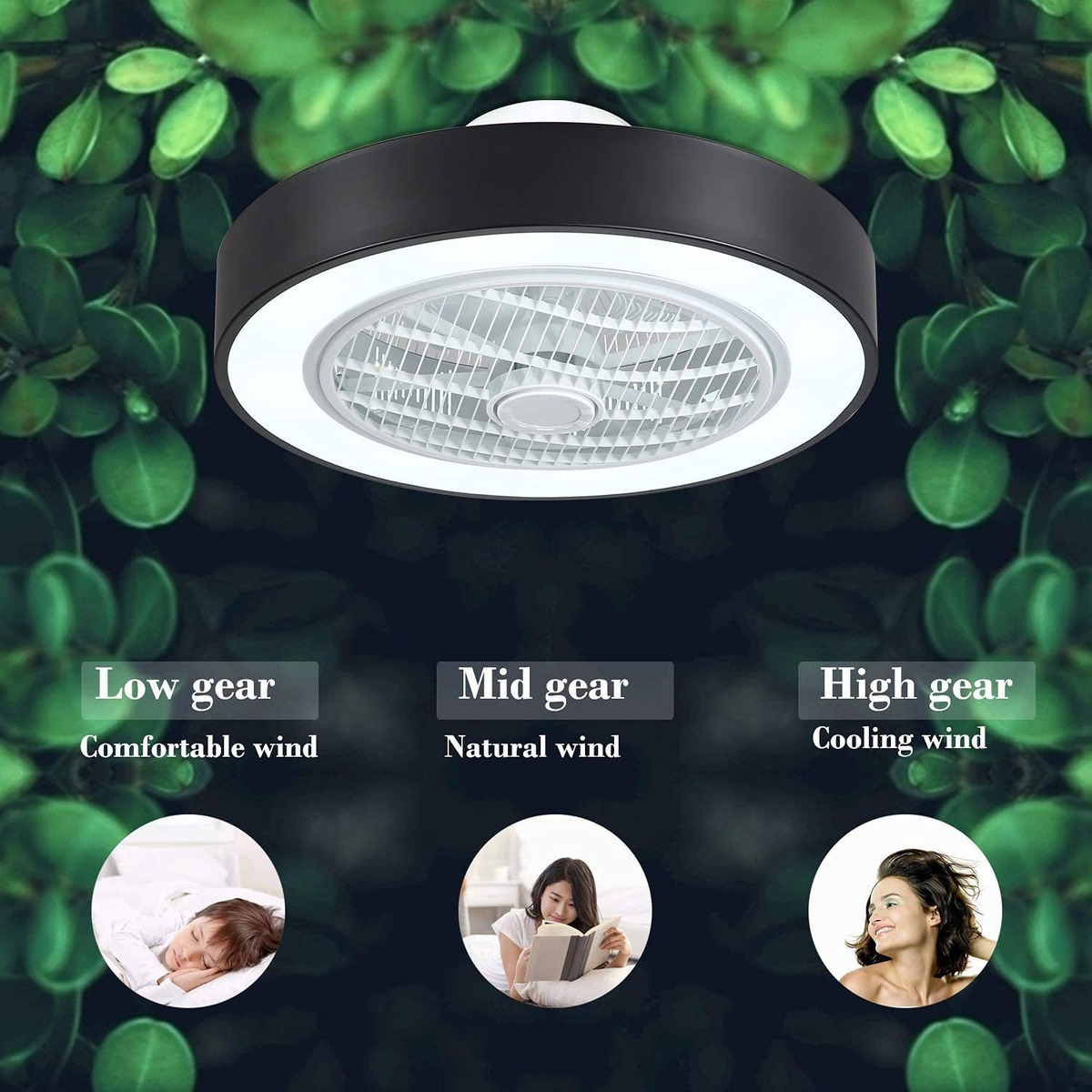 Xipuda Ventilador De Techo Con Luz, Ventilador De Techo Mode