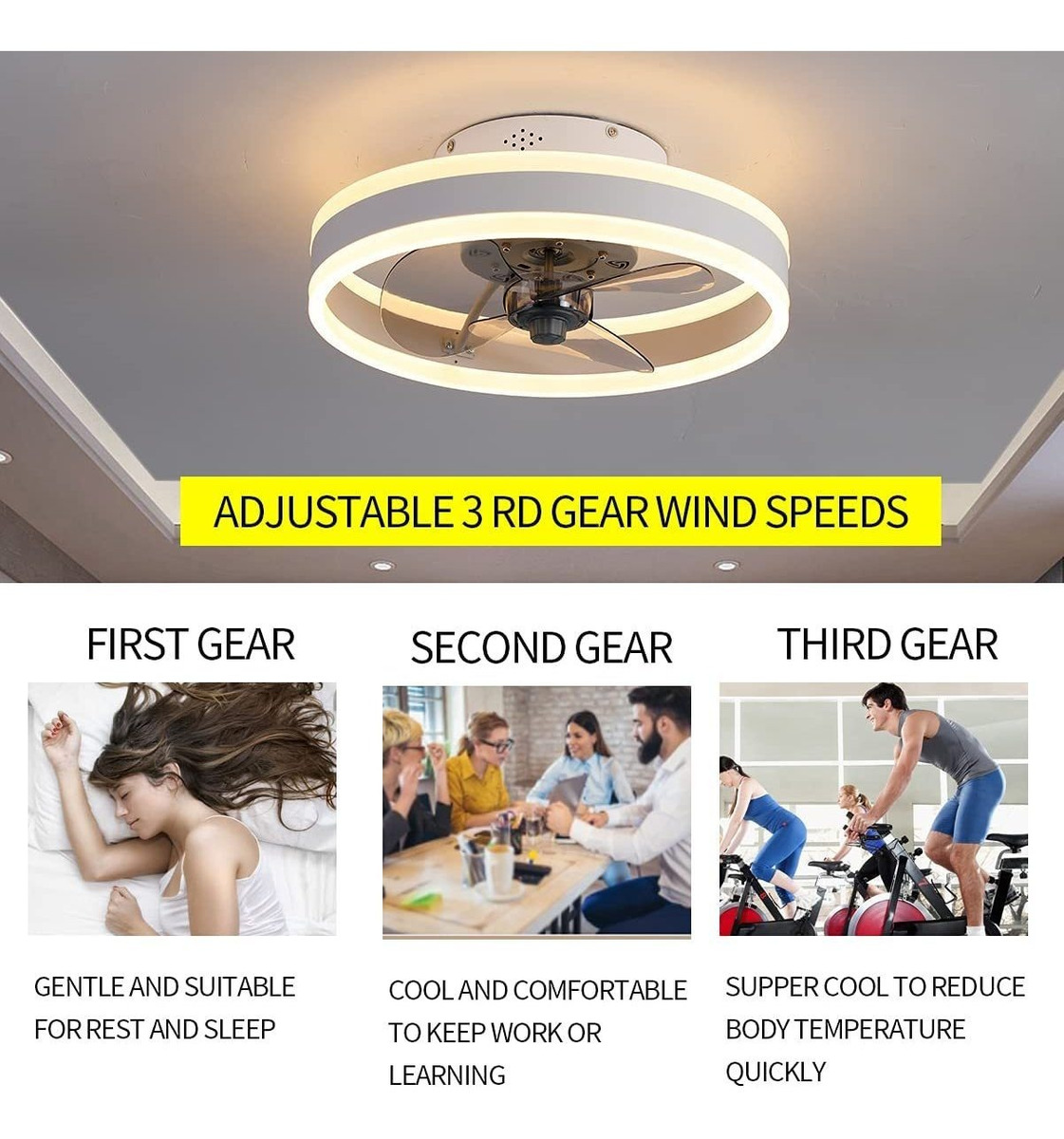 Ventilador De Techo Sin Aspas Con Luz, Ventilador De Techo D