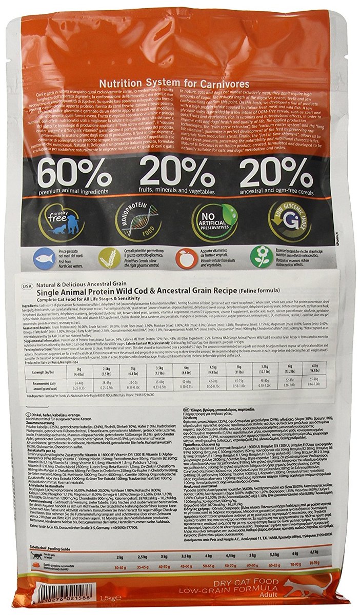 Farmina Natural Y Delicioso Bacalao Silvestre Y Ancestral De