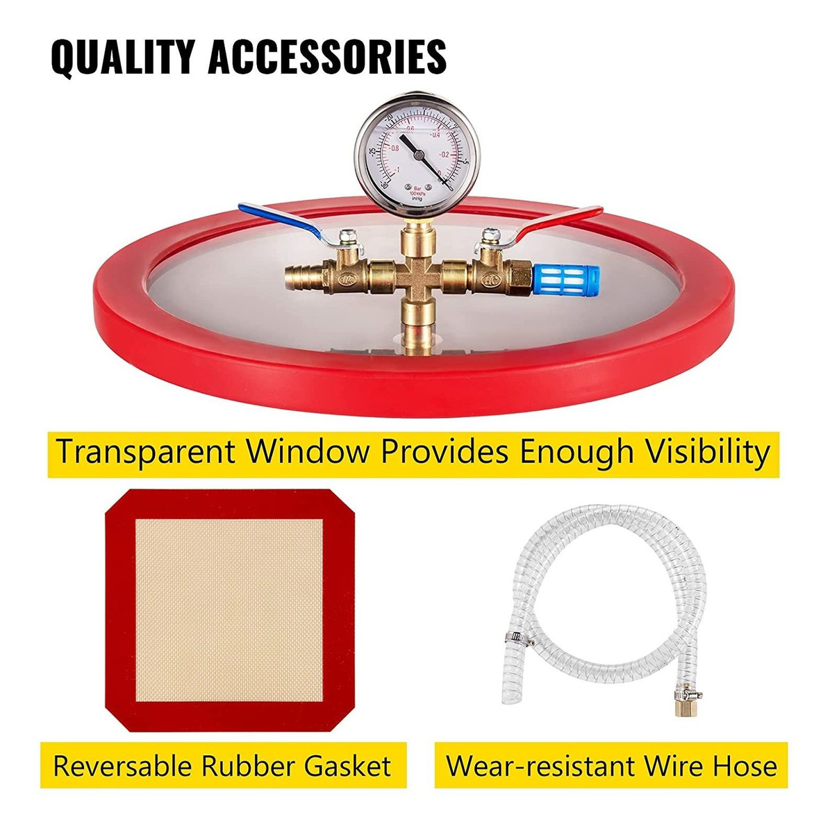 Vevor Cámara De Vacío Con Bomba, Bomba De Vacío 4cfm 1/3hp C