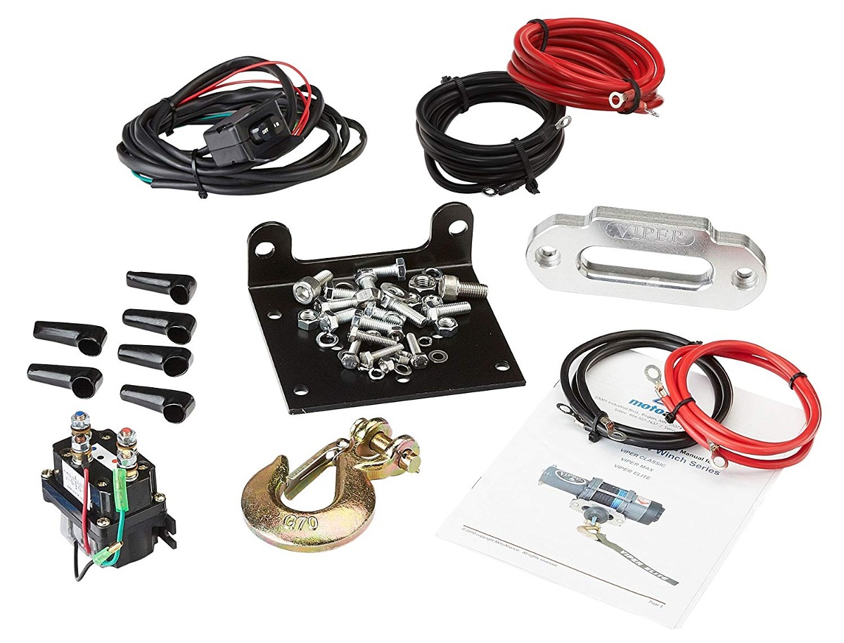 Viper Medianoche 4500lb Atv / Utv Kit Torno Con La Cuerda Si