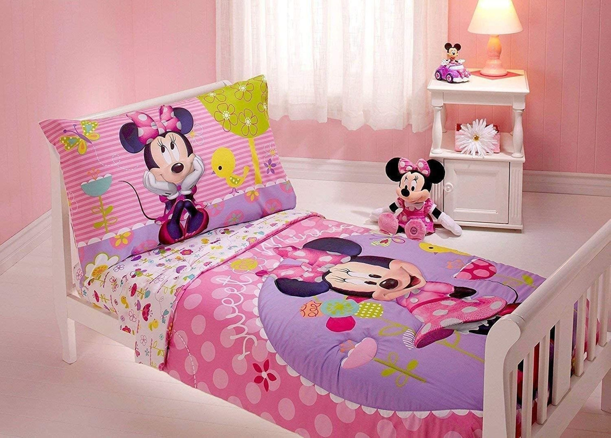 Minnie Mouse Juego De De Cama Para Niños De 4 Piezas – Progresando.com