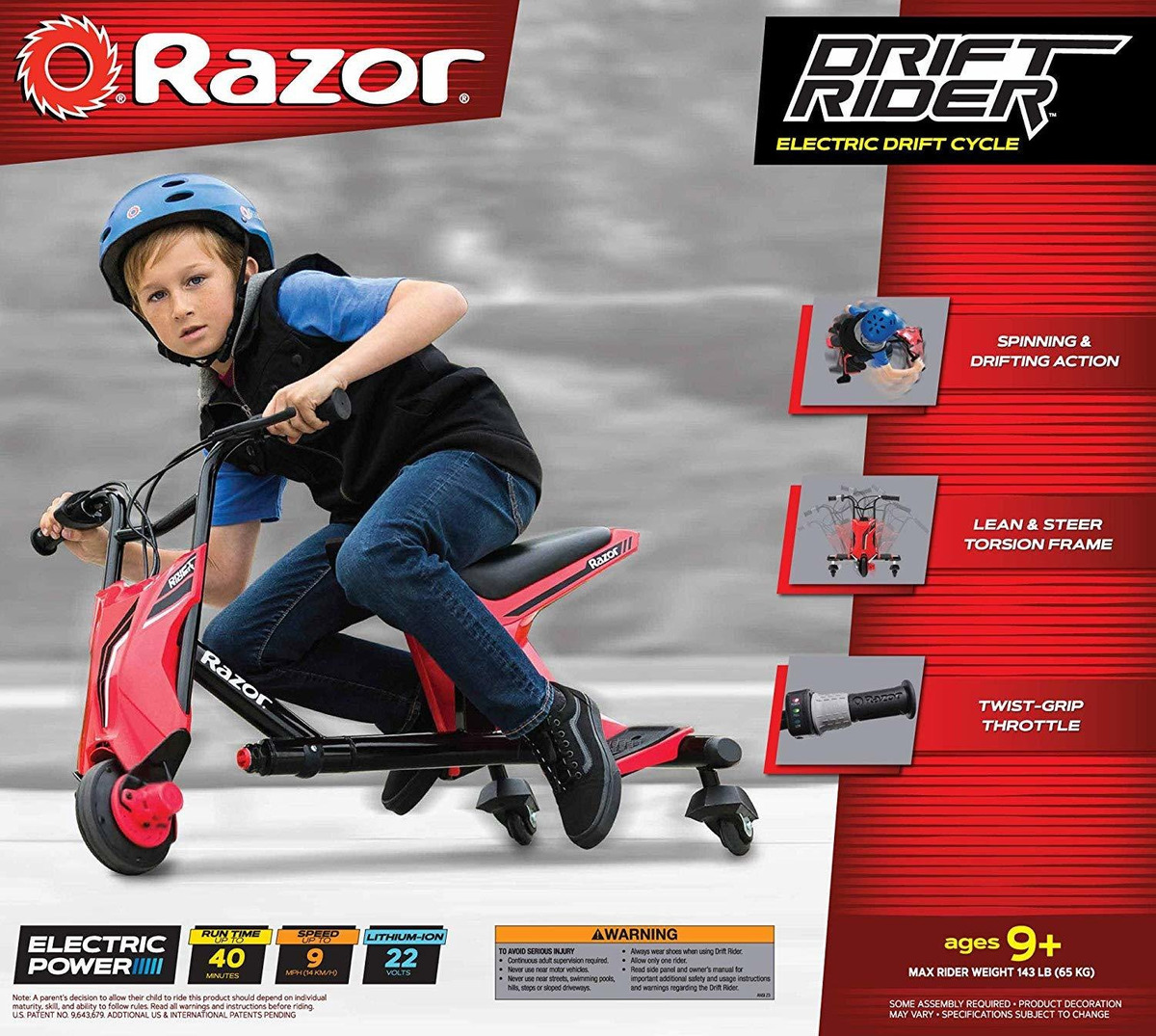 Razor Drift Rider - Rojo / Negro - 20111917