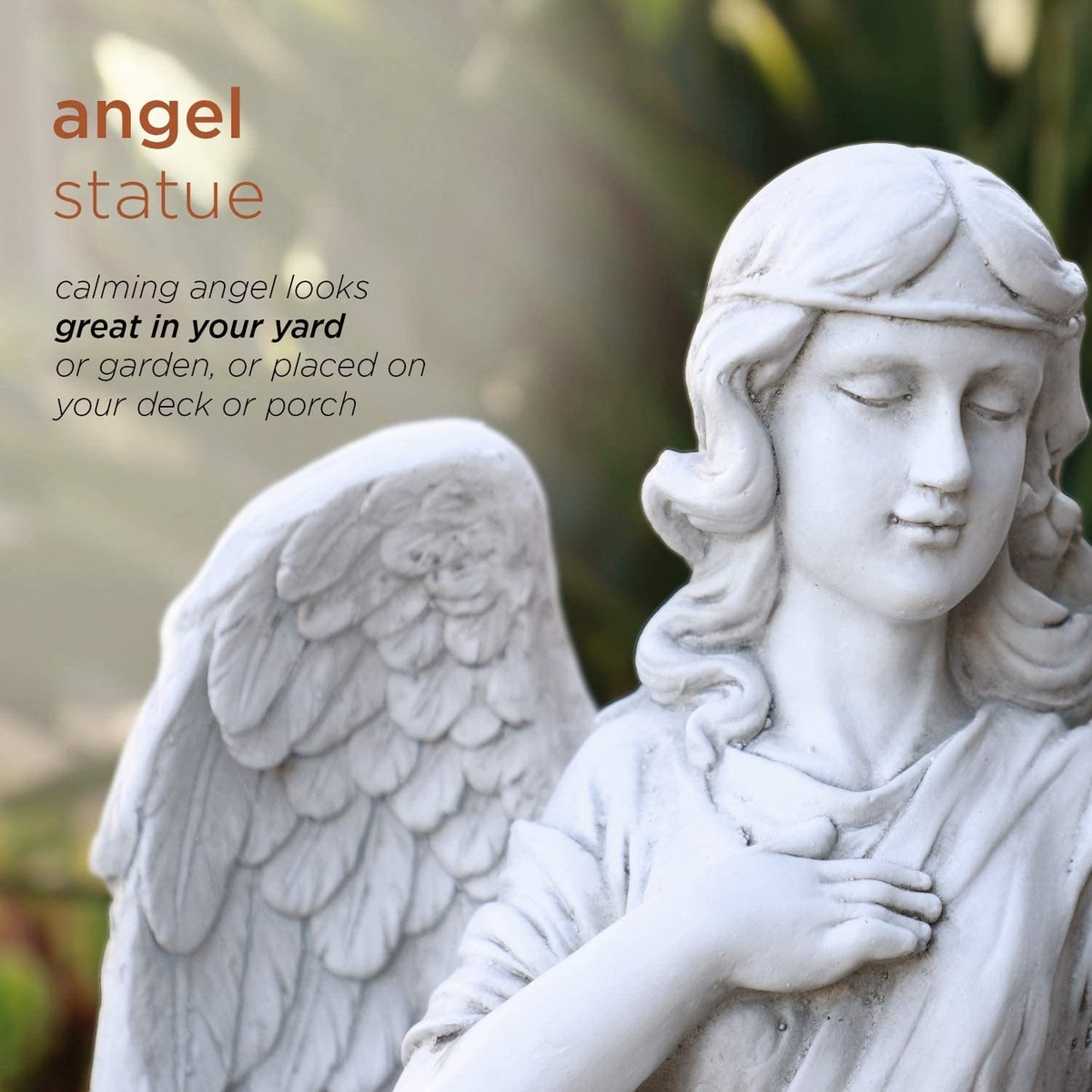 Alpine Corporation Qfc104 - Estatua De Ángel Para Jardín, Pa