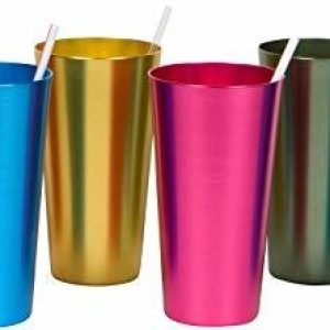 Las Innovaciones De Marcas 20 Oz. Retro Vasos De Aluminio –
