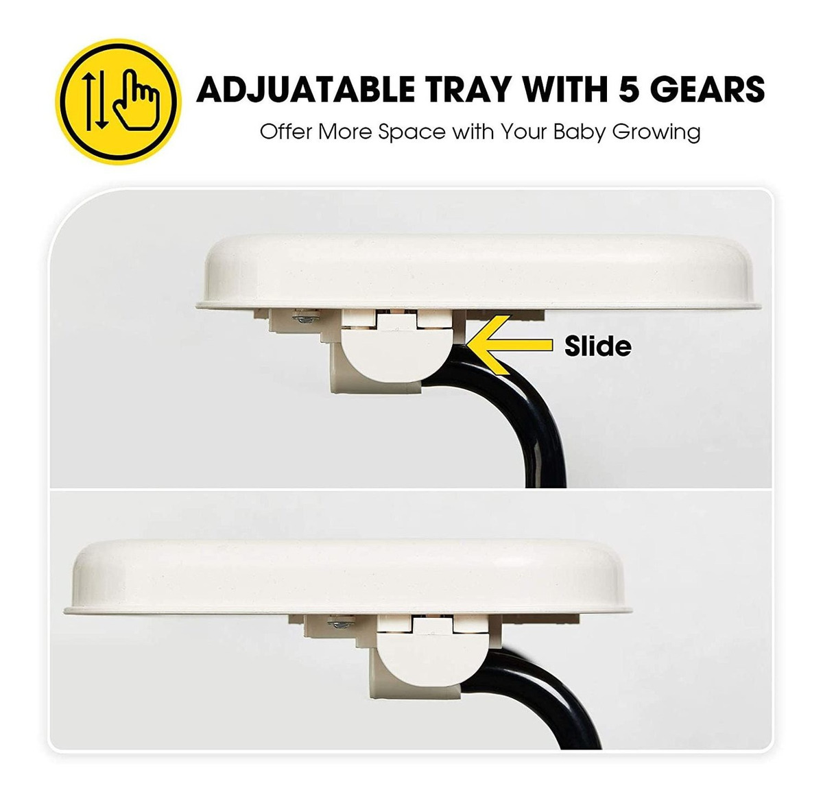 Veeyoo Silla Alta De Viaje Para Bebé, Plegable Y Portátil, C