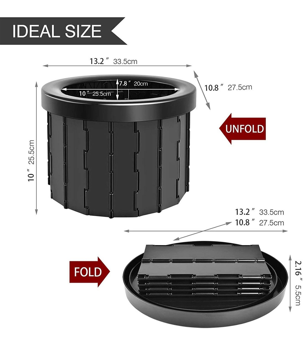 Wc Plegable Portátil Para Acampar, Aseo Cierre De Puerta De
