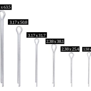 Glarks 555pcs Heavy Duty Galvanizado Cotter Surtido Pin Kit
