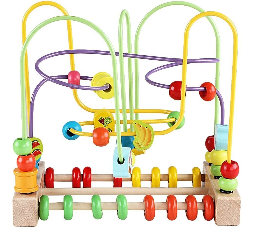 Juguete De Laberinto De Cuentas Para Niños Pequeños De Mader