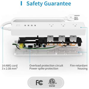 Meross Smart Power Strip Compatible Con Apple Homekit, Siri,