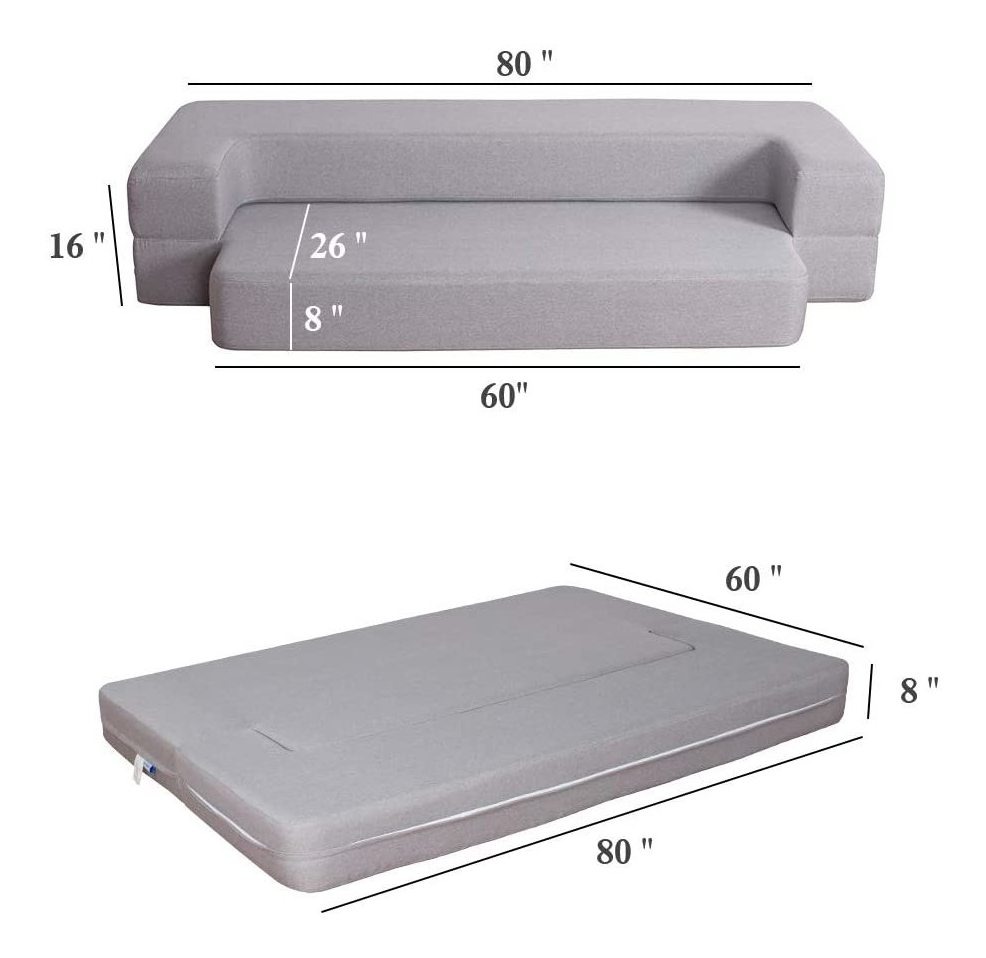 Wotu - Sofá Plegable De Espuma Viscoelástica, Cómodo Sofá, C