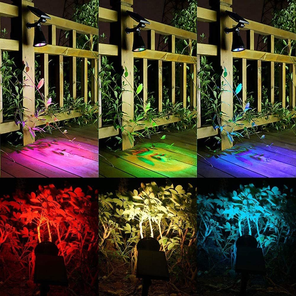 Vzcome - Foco Solar Para Exteriores, 2 En 1 De Color Ajustab