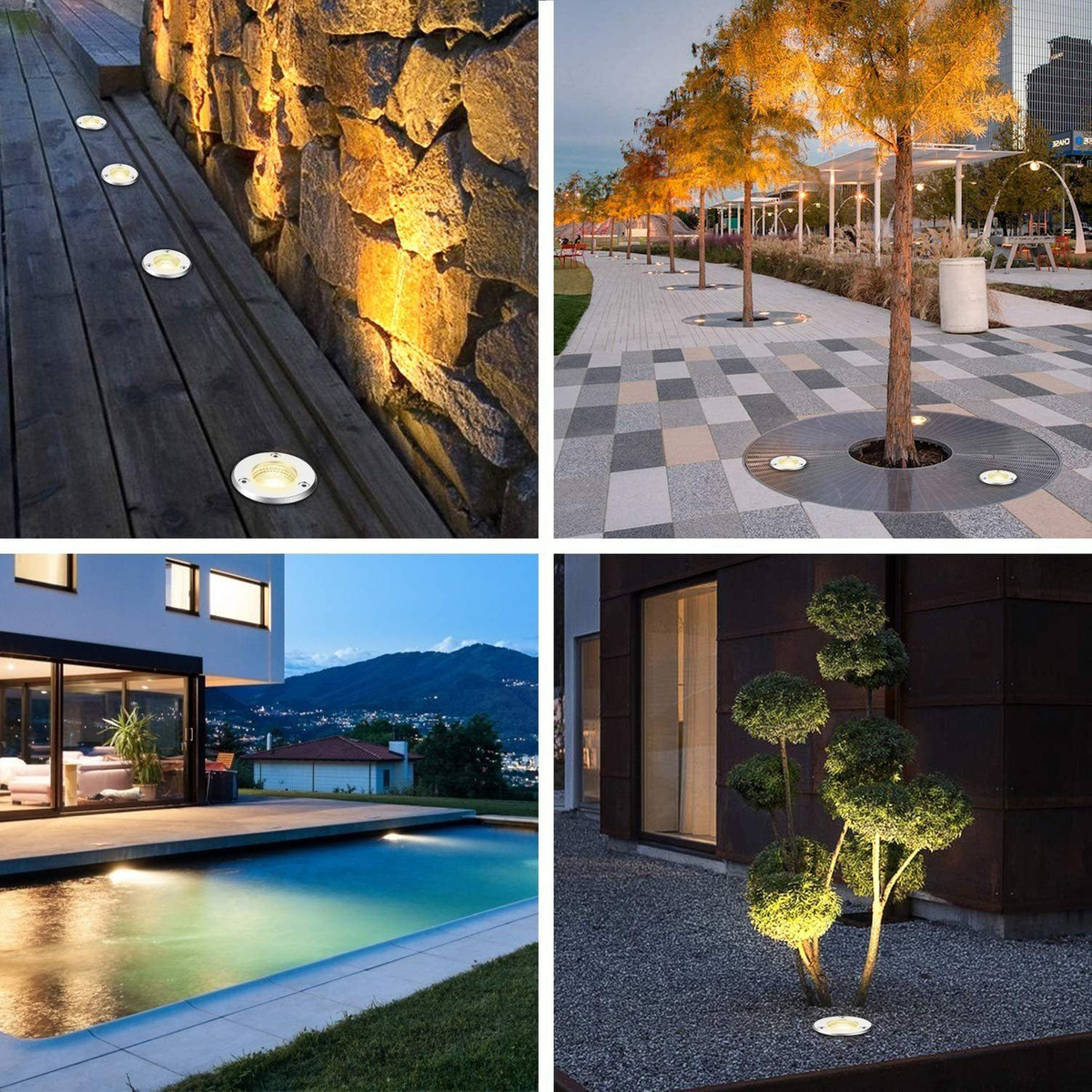 Waygor - Luces Led De Paisaje De 7 W Paquete De 12 Luces L