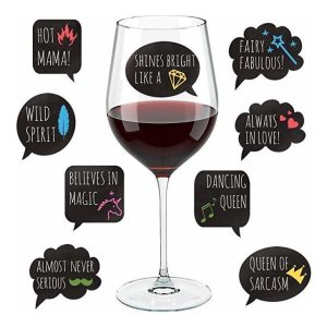 Los Marcadores De La Bebida Divertida Copa De Vino – 18 Está