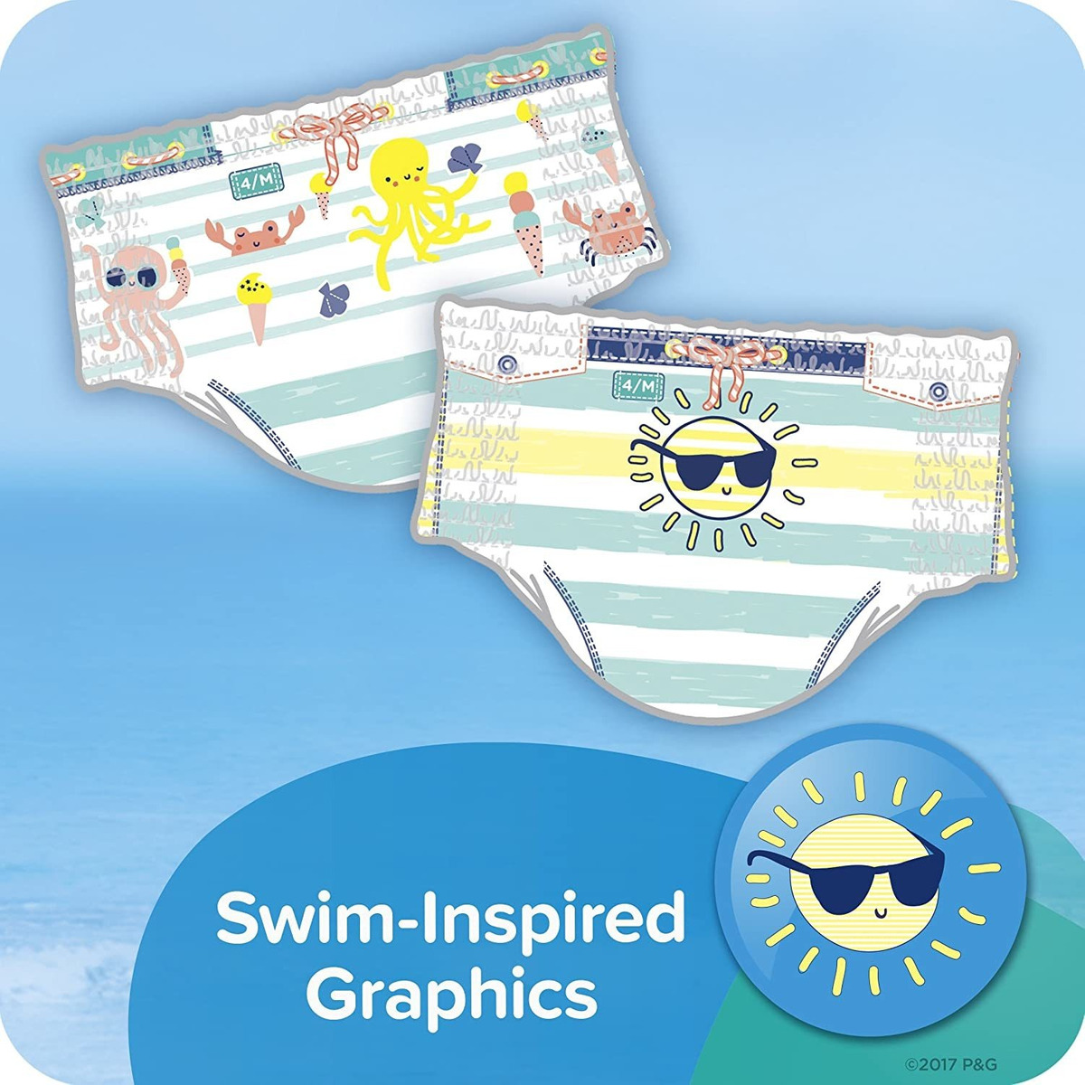 Los Pañales Pampers Splashers De Natación Tamaño M 18 Conde