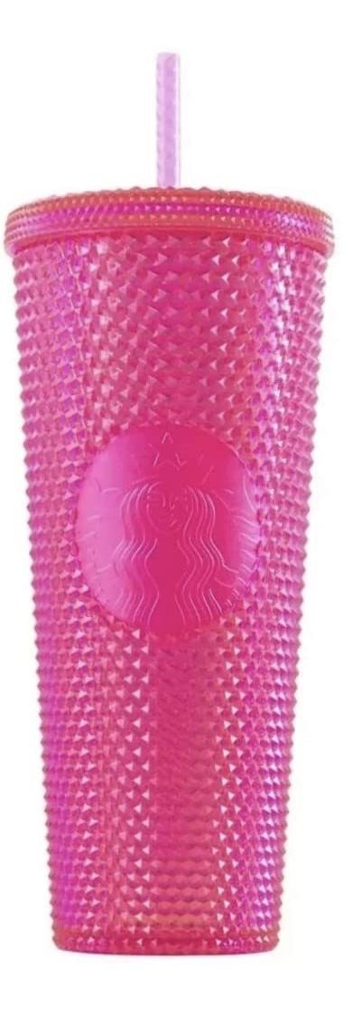 Starbucks 2019 Holiday Studded Tumbler Neon Pink