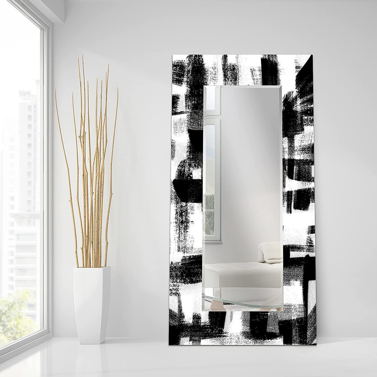 Empire Art Direct Espejo De Pared Rectangular Biselado Sobre