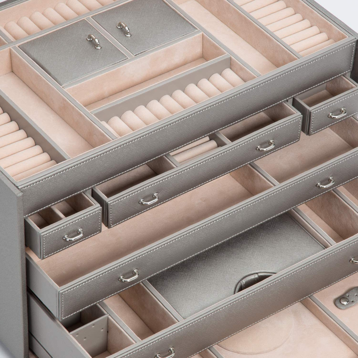 Wolf Patrimonio Joyería Armario, Estaño Saffiano