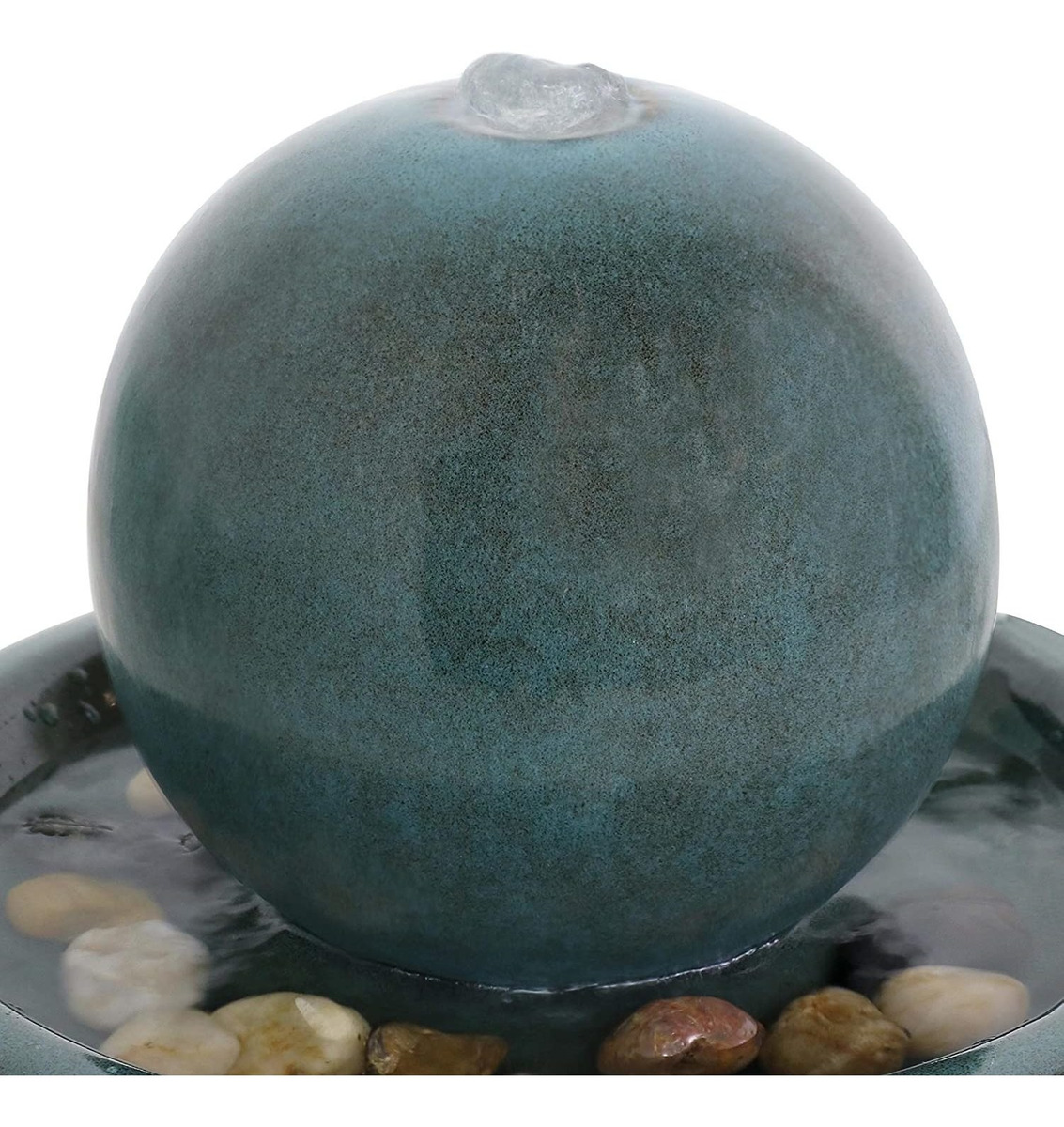 Sunnydaze Fuente De Agua De Mesa De Cerámica Con Diseño De O