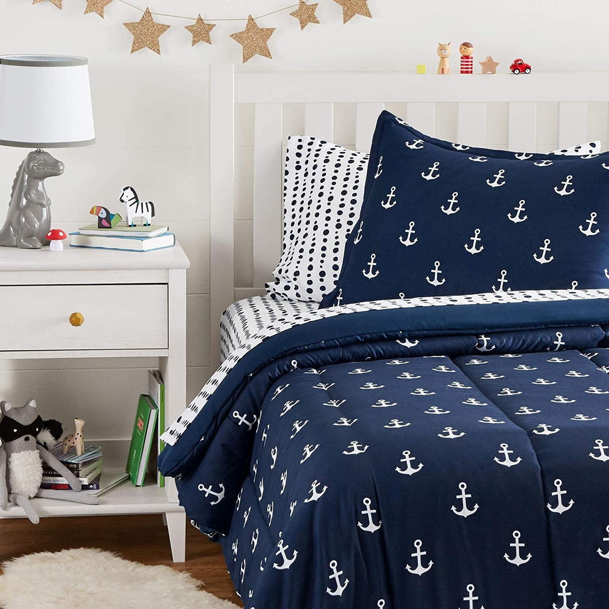 Amazon Basics - Juego De Cama Para Niños De Microfibra Súper