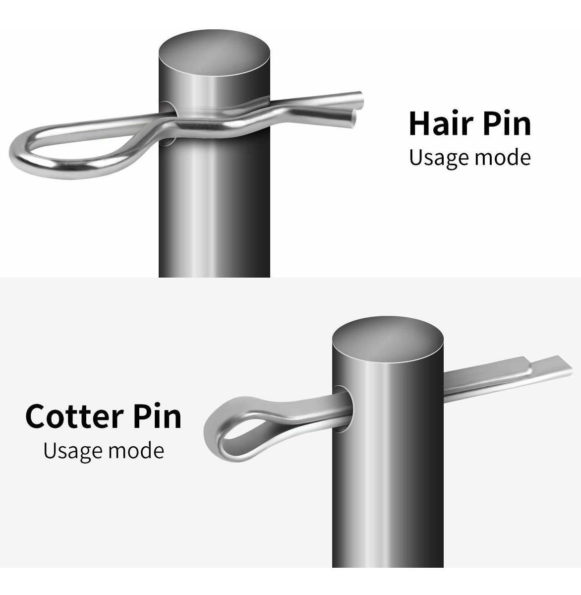 Vigrue 250pcs Chaveta Horquilla Surtido Kit De Acero Chapado