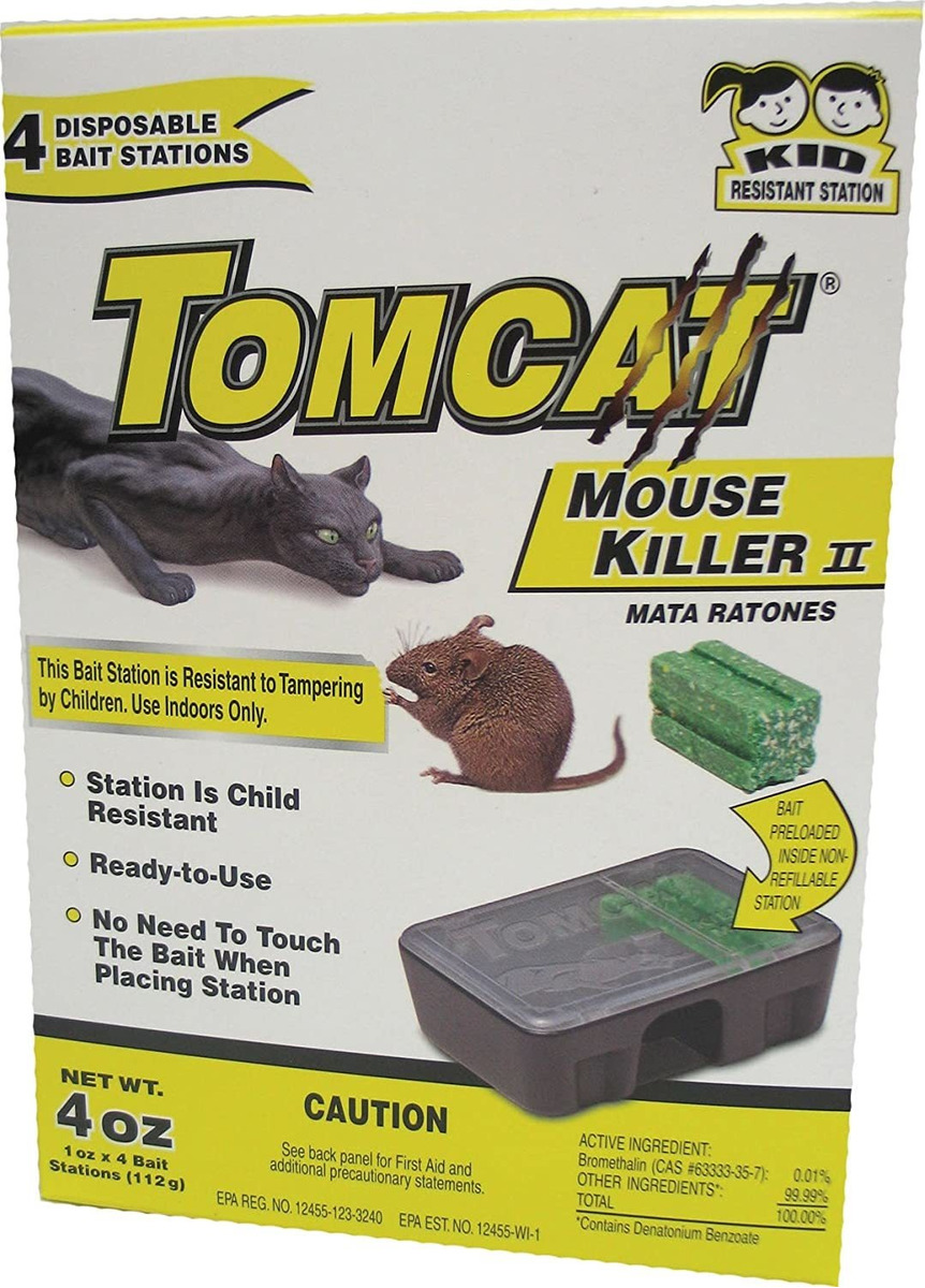 Veneno Para Ratón Tomcat Mouse Killer Ii, Paquete De 4, Negr