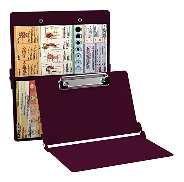 Whitecoat Portapapeles- Vino - Edición De Enfermería