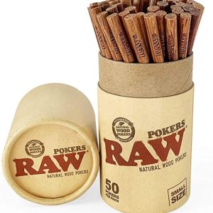 Raw Póquers De Madera Natural, Tamaño Pequeño, Paquete De 50
