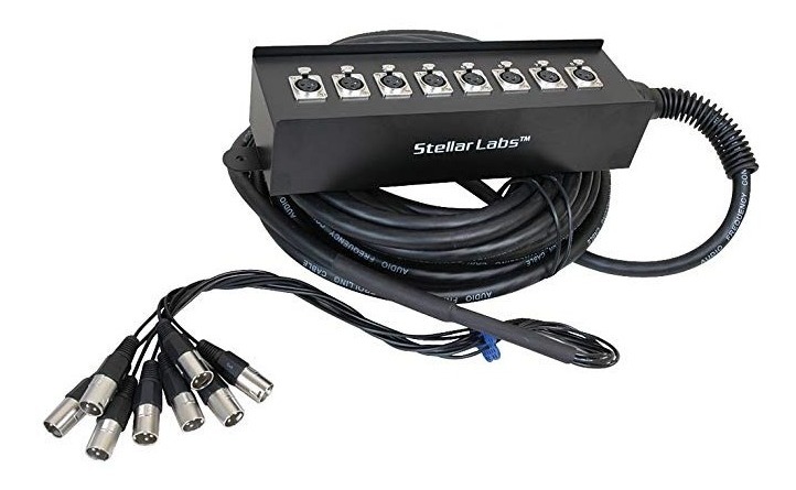 49' 8 Canales Por Cable Caja Xlr Serpiente