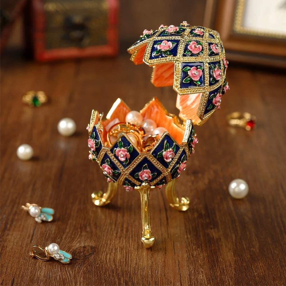 Sus Huevos Furuida Estilo Diamante Flor Del Esmalte Joyería