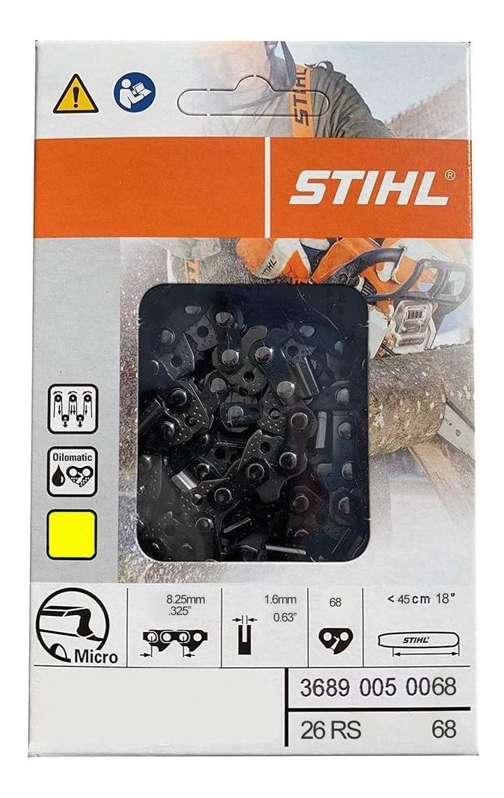 26rs68 Cadena Para Motosierra Stihl De 18 In, 68 Eslabones M