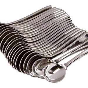 Simplehomeco. Prima Desechable Mini Postre Cucharas De Plata
