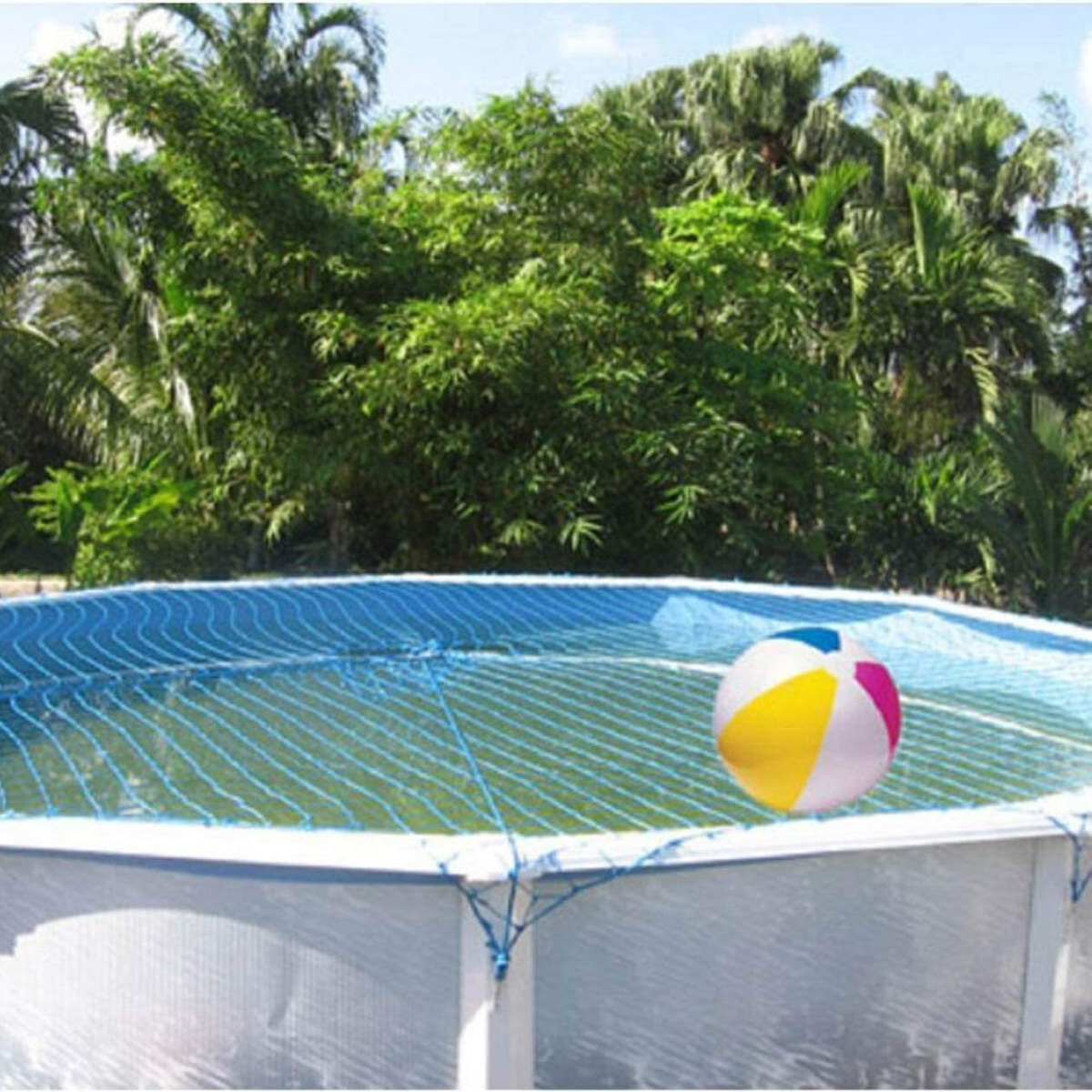 Waterwarden Red Redonda De 24 Pies, Azul Sistema De Bricol