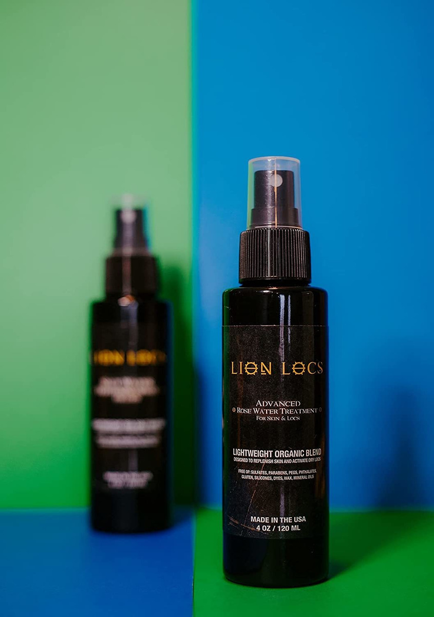 Lion Locs Rosewater Spray For Dreads, Dreadlocks, Braids, Fa