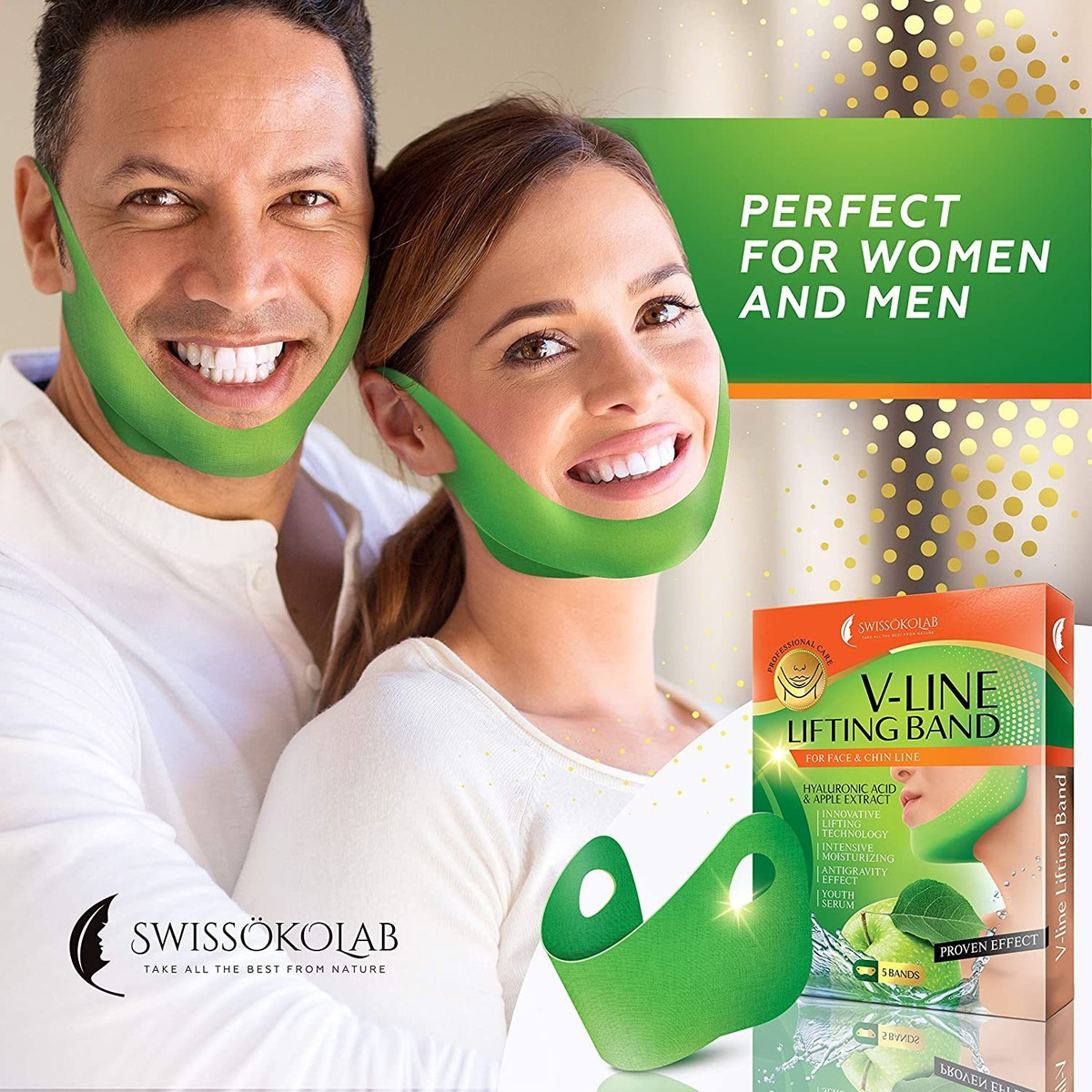 Double Chin Reducer V Shaped Slimming Face Mask Chin Up Patc