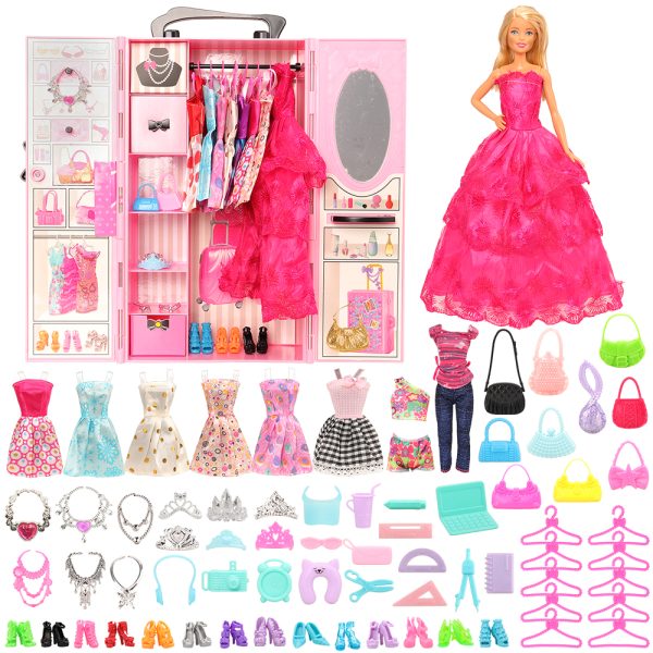 Super Closet Para Barbie Fashion + 69 Vestidos Y Accesorios