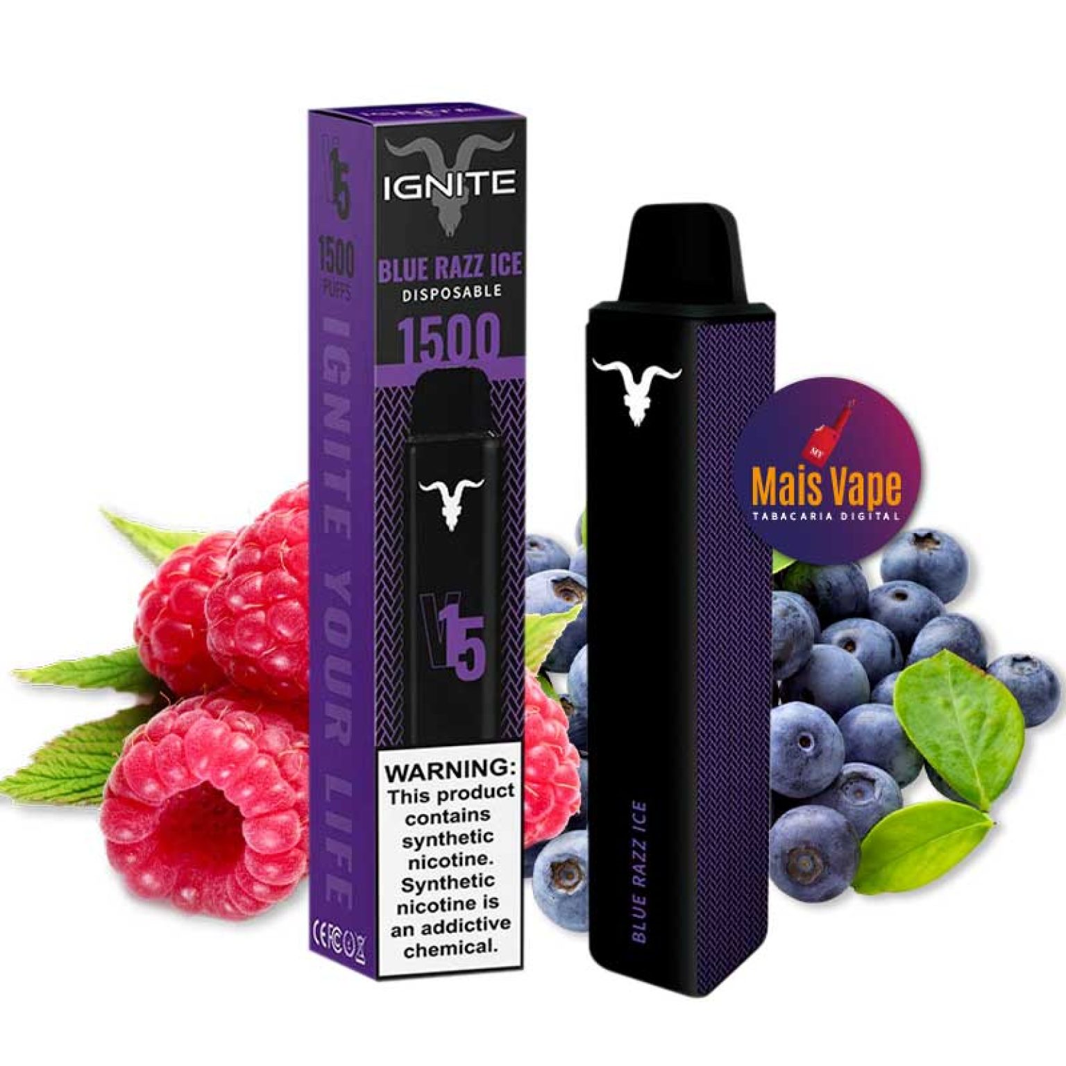 1 Maskking Ignite Blue Razz 1500 hits – Progresando.com