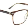 Lentes progresivos pregraduados para lectura vista cansada con filtro luz Azul unisex +2.0 color Caoba