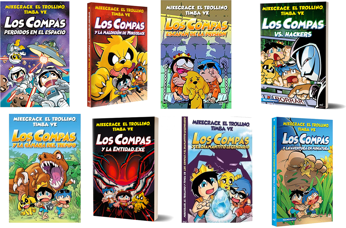 Saga los Compas Coleccion 8 Libros / Mikecrack, El Trollino y Timba Vk – Saga los Compas Coleccion 8 Libros / Mikecrack, El Trollino y Timba Vk –