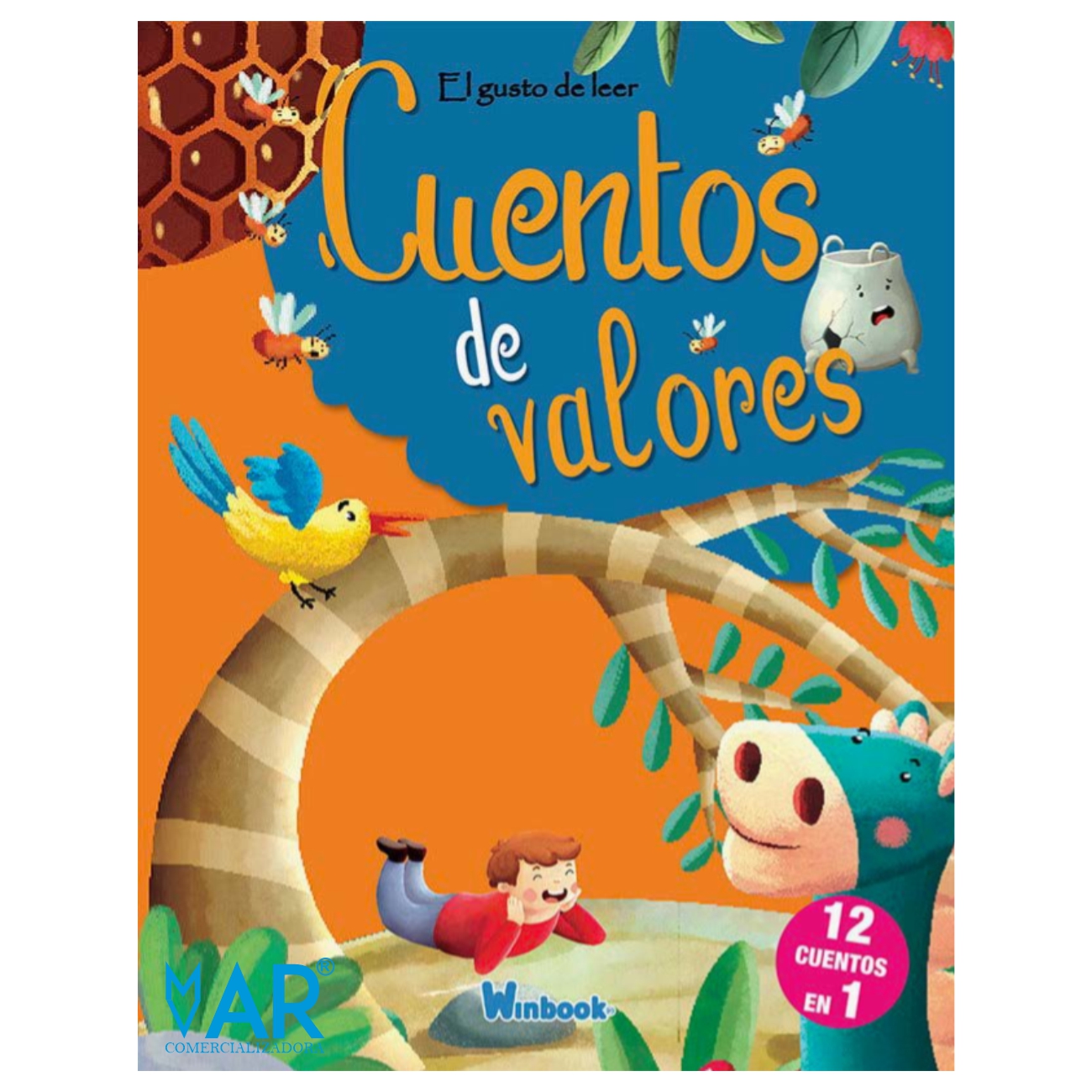 Cuentos de valores, El gusto de leer, 12 historias clásicas cortas, tapa  dura, +4 años – 